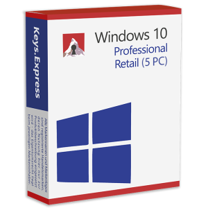 Microsoft Windows 10 Pro Retail Key (5 PC)