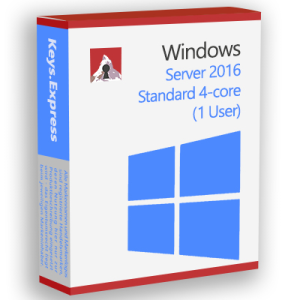 Microsoft Server 2016 Standard 4-core Key (1 User)