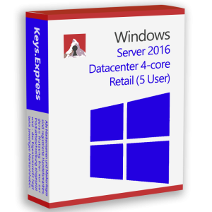 Microsoft Server 2016 Datacenter 4-core Retail Key (5 User)