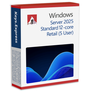 Microsoft Server 2025 Standard 12-core Retail Key (5 User)